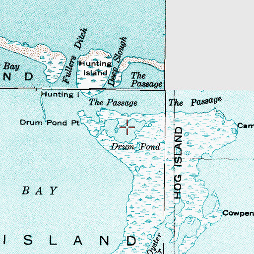 Topographic Map of Drum Pond, NC