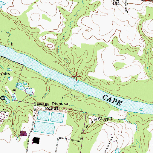 Topographic Map of Dry Creek, NC