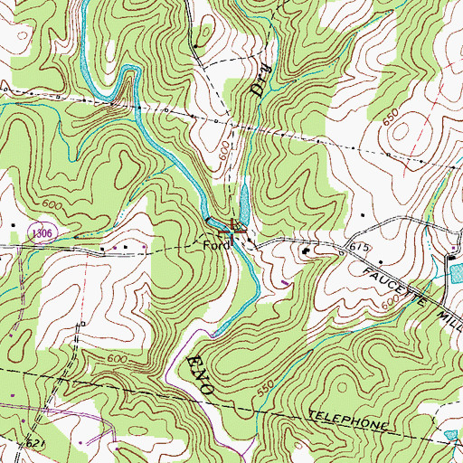 Topographic Map of Dry Run, NC