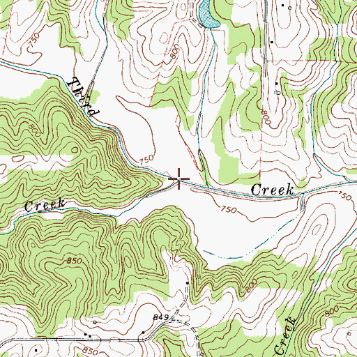 Topographic Map of Duck Creek, NC