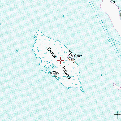 Topographic Map of Duck Island, NC