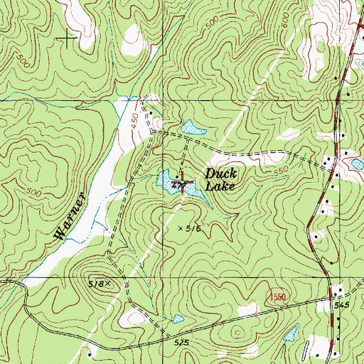 Topographic Map of Duck Lake, NC