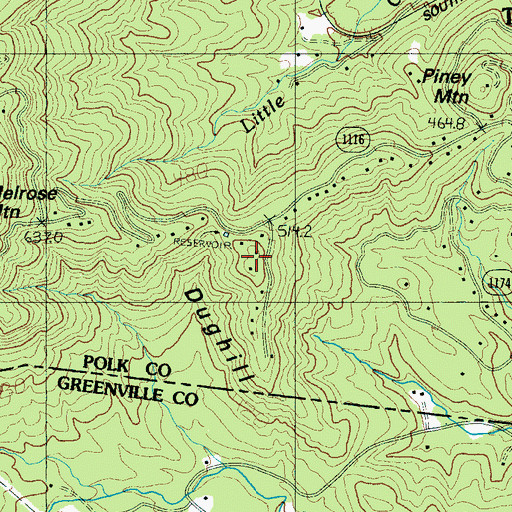 Topographic Map of Dughill Ridge, NC