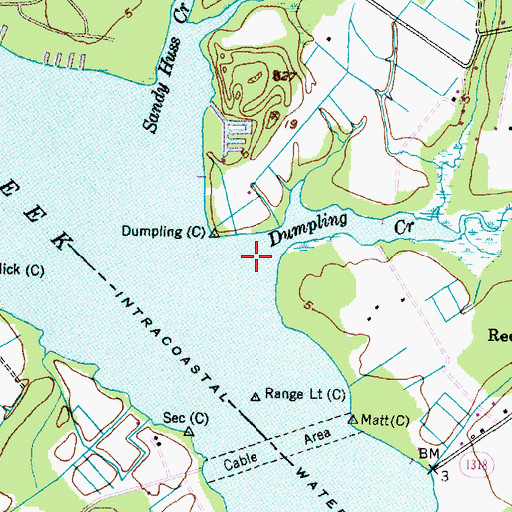 Topographic Map of Dumpling Creek, NC
