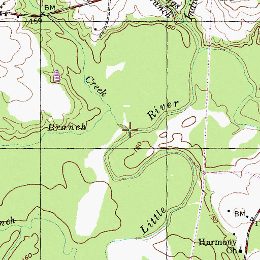 Topographic Map of Duncans Creek, NC