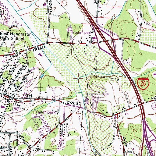 Topographic Map of Dunn Creek, NC