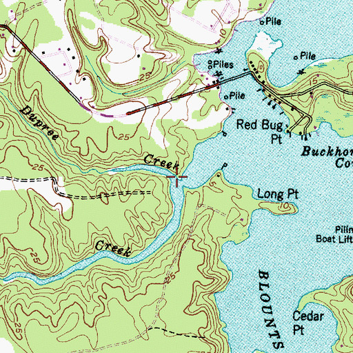 Topographic Map of Dupree Creek, NC