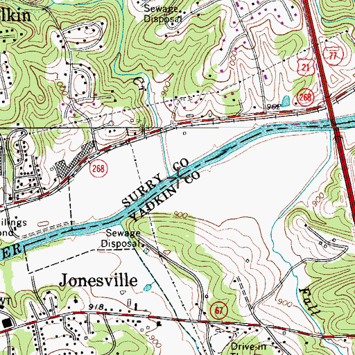 Topographic Map of Dutchman Creek, NC