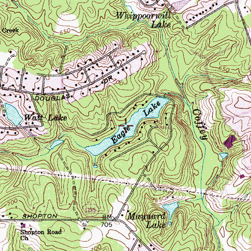 Topographic Map of Eagle Lake, NC