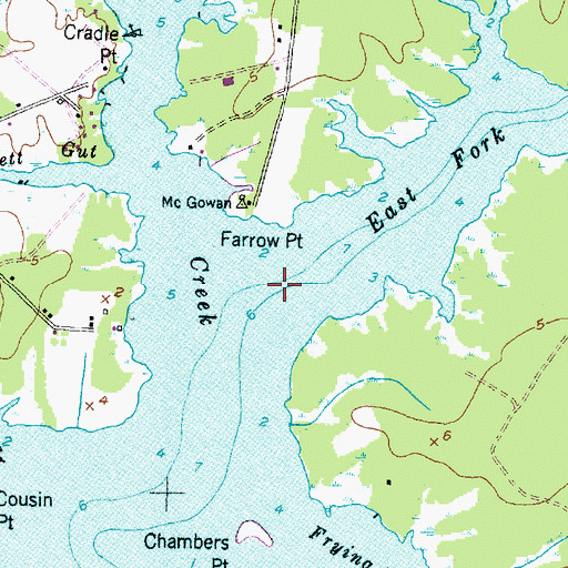 Topographic Map of East Fork, NC