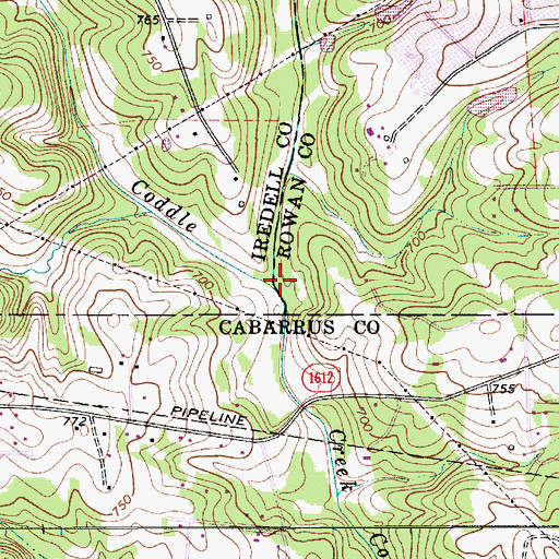 Topographic Map of East Fork, NC