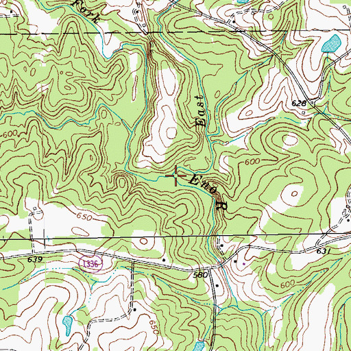 Topographic Map of East Fork Eno River, NC