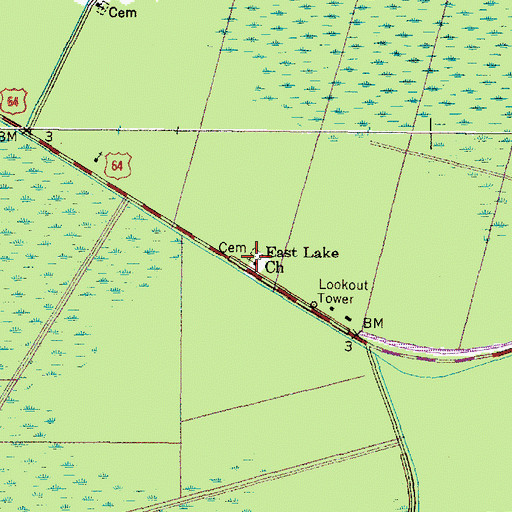 Topographic Map of East Lake Church, NC