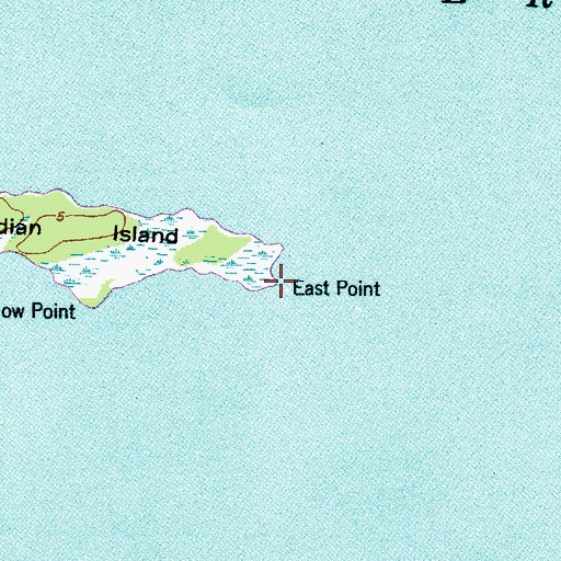 Topographic Map of East Point, NC