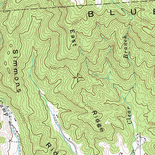 Topographic Map of East Ridge, NC