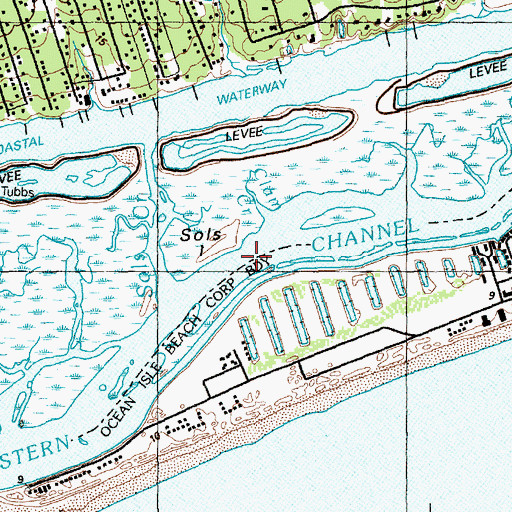 Topographic Map of Eastern Channel, NC