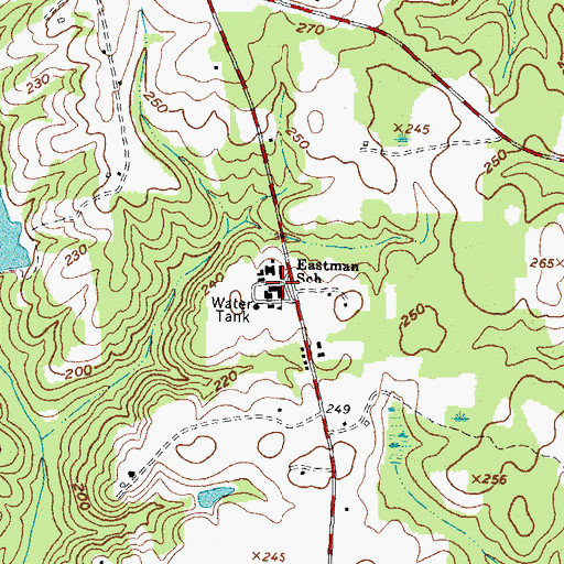 Topographic Map of Eastman School, NC