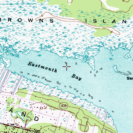 Topographic Map of Eastmouth Bay, NC