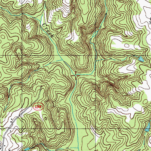 Topographic Map of Eaves Creek, NC