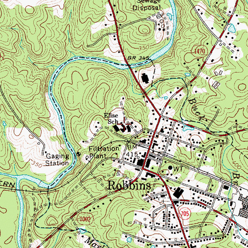 Topographic Map of Elise School, NC