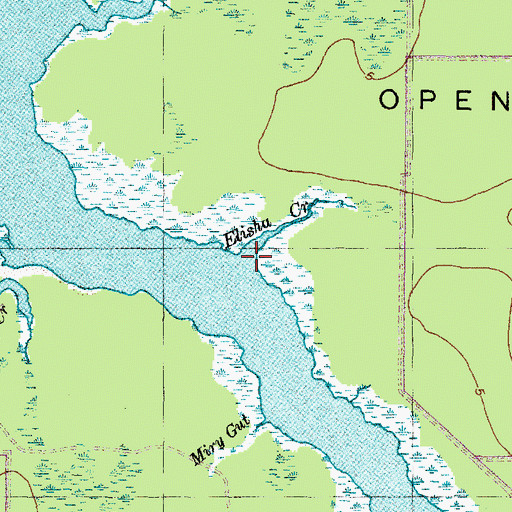 Topographic Map of Elisha Creek, NC