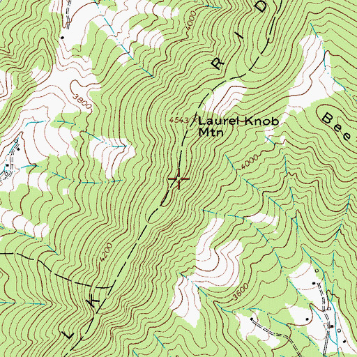 Topographic Map of Elk Ridge, NC