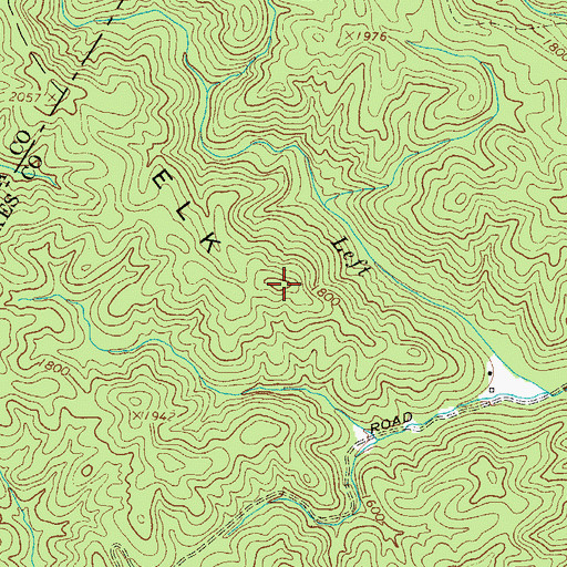 Topographic Map of Elk Ridge, NC