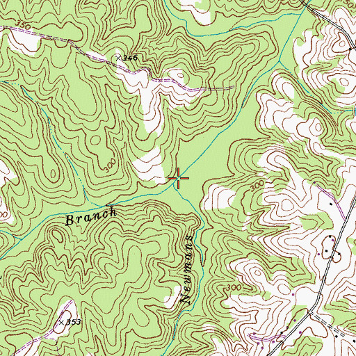 Topographic Map of Ellington Branch, NC