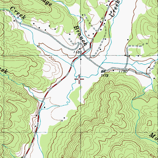 Topographic Map of Elliot Creek, NC