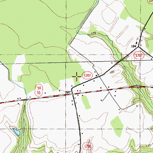 Topographic Map of Elmore School, NC