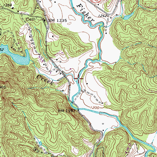 Topographic Map of Endicott Creek, NC