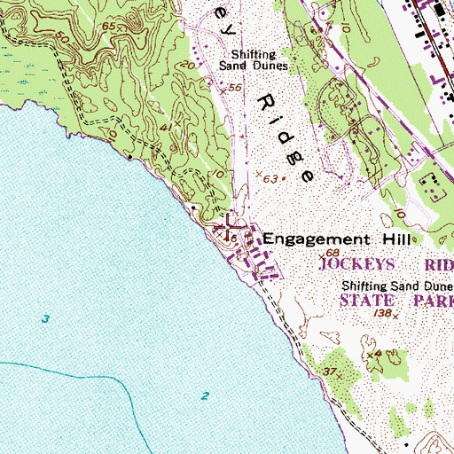 Topographic Map of Engagement Hill, NC