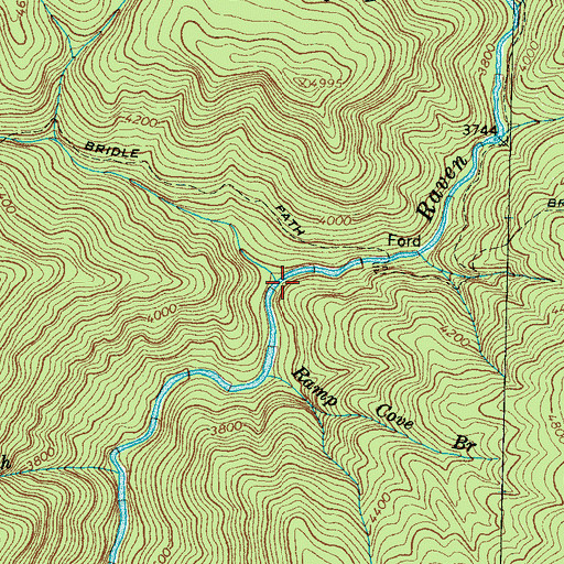 Topographic Map of Enloe Creek, NC