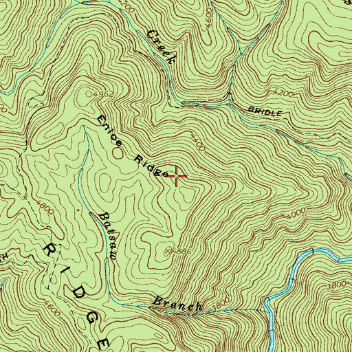 Topographic Map of Enloe Ridge, NC