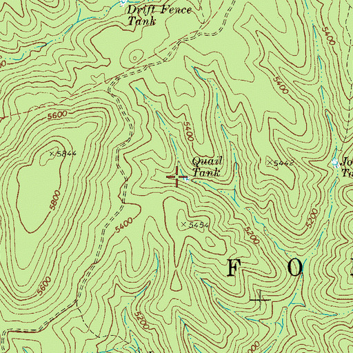 Topographic Map of Quail Tank, AZ