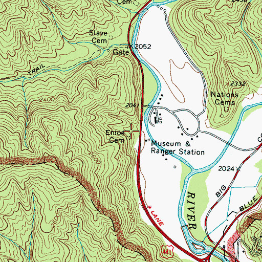 Topographic Map of Enloe Cemetery, NC