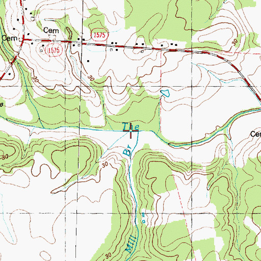 Topographic Map of Exum Mill Branch, NC