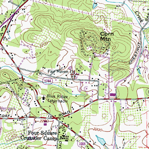 Topographic Map of Fair Haven Church, NC