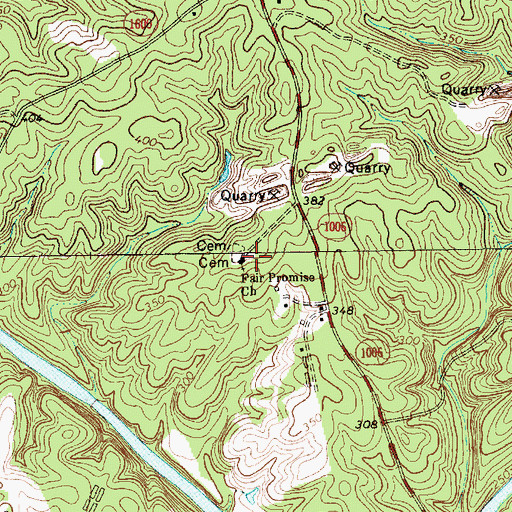 Topographic Map of Fair Promise Church, NC