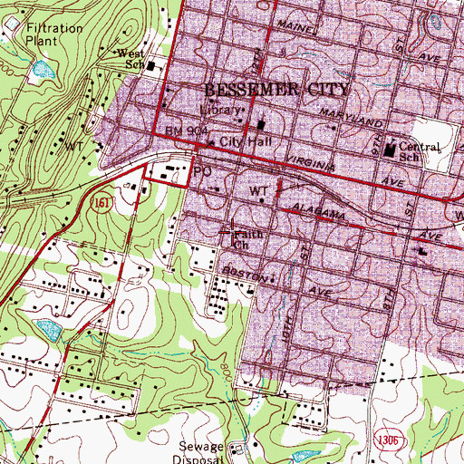 Topographic Map of Faith Church, NC