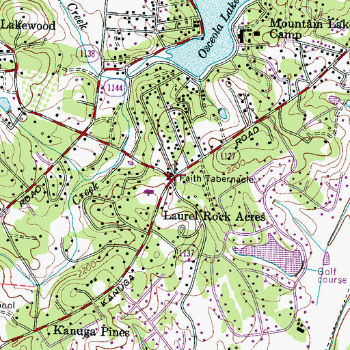 Topographic Map of Faith Tabernacle, NC