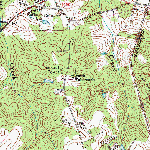Topographic Map of Faith Tabernacle, NC