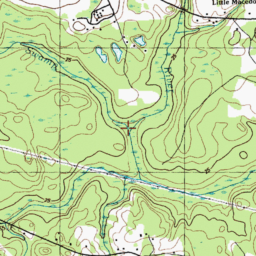 Topographic Map of Fall Swamp, NC