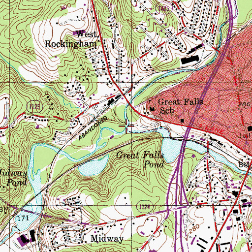 Topographic Map of Falling Creek, NC