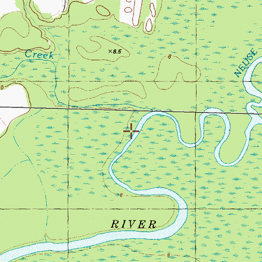 Topographic Map of Falling Creek, NC