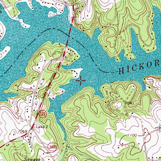 Topographic Map of Falling Creek, NC