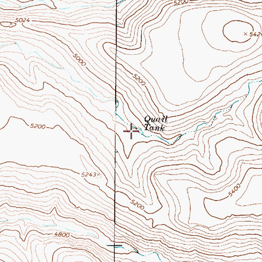 Topographic Map of Quail Tank, AZ