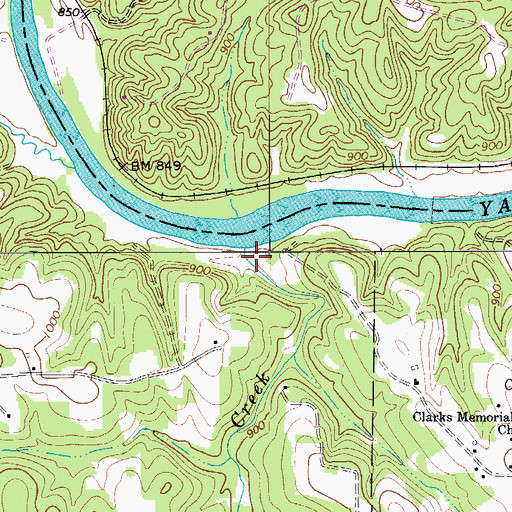 Topographic Map of Farmers Creek, NC