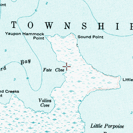 Topographic Map of Fate Cove, NC