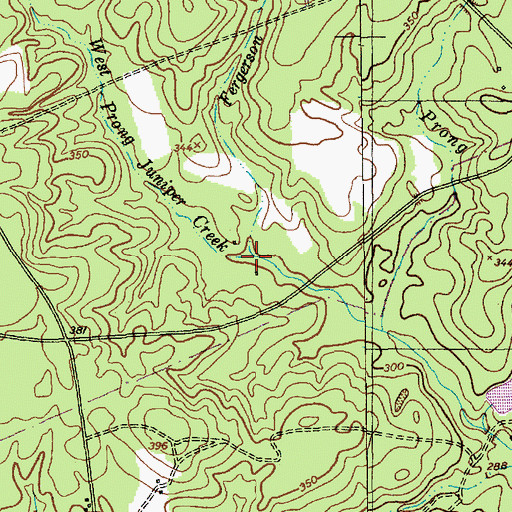 Topographic Map of Fergerson Branch, NC